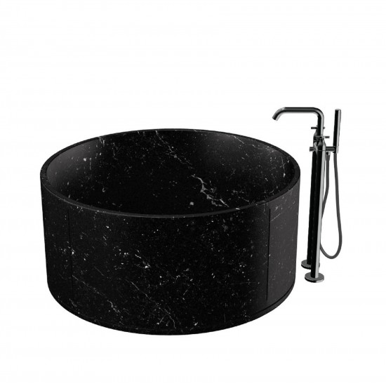 Agape In-Out Freestanding Bathtub in Marble