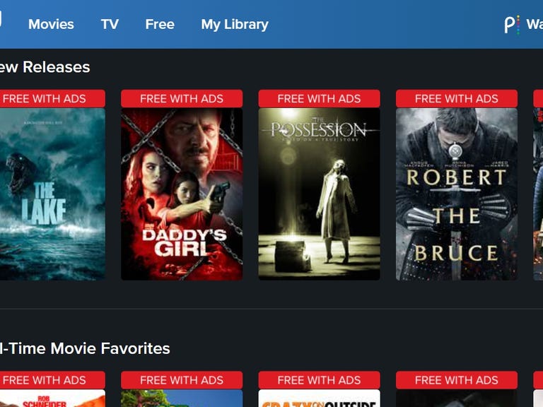 row of movie titles on vudu streaming app